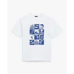 Express Classic Fit Beach Icons White Graphic T Shirt