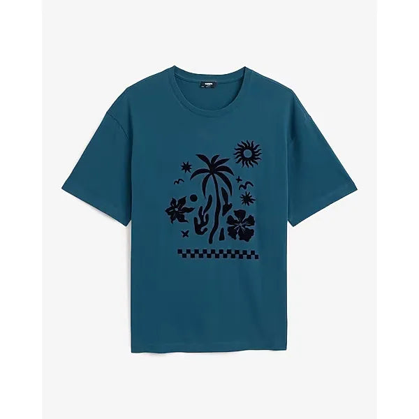 Express Classic Fit Cotton Paradise Graphic T-Shirt