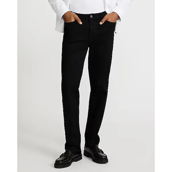 Express Slim Straight Black Hyper Stretch Jeans