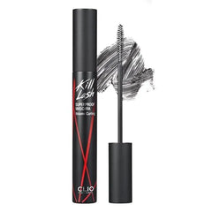 CLIO PROFESSIONAL Kill Lash Superproof Mascara, Waterproof Fiber Lengthening for Straight Lashes, Smudge & Flake Proof, Clump Free Lash Extension for Lifted Curl, Safe for Sensitive Eyes