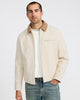 Express Zip Corduroy Collar Chest Pocket Work Jacket
