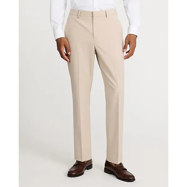 Express Slim Khaki Stretch Suit Pant