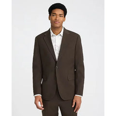Express Slim Brown Wool Blend Washable Modern Tech Suit Jacket