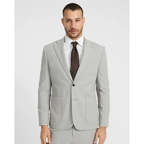 Express Slim Houndstooth Stretch Suit Jacket