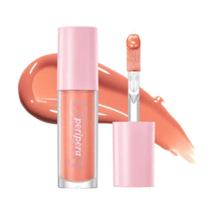 Peripera Ink Glasting Lip Gloss, Non-Sticky, Gloss Shine, Wand for Easy Application, Korean Lip Gloss, Fuller Looking Lips, Buttery Soft, Long Lasting Lip
