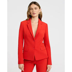 Express Editor Signature Stretch Fitted Two Button Blazer