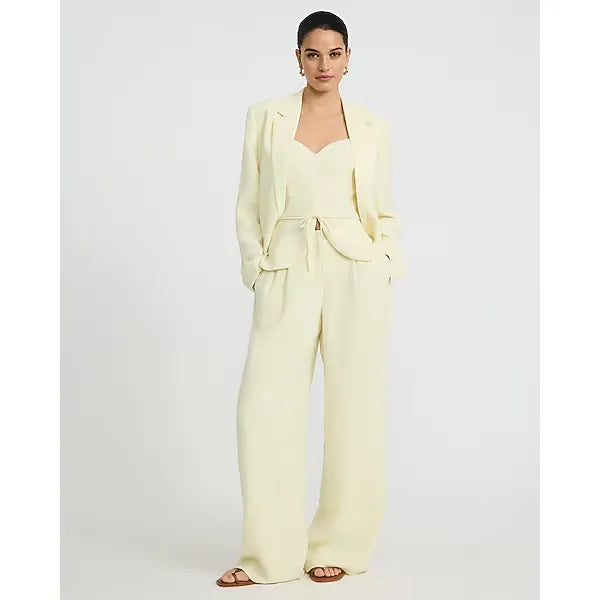 Express Signature Crepe Relaxed Tie Waist Blazer