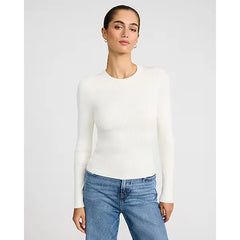 Express Silky Soft Fitted Ribbed Crew Neck Sweater