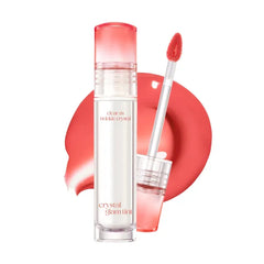 CLIO PROFESSIONAL Crystal Glam Tint, Glossy Lip Tint with Glass-Like Shine, Lightweight Buildable Lip Stain, Long-Lasting Color, Non-Sticky, Rose Extract, Korean Lip Tint