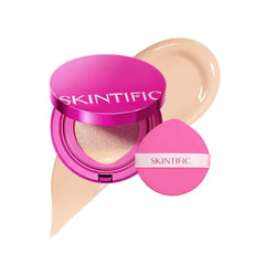 SKINTIFIC Cover Glow & Pink Glow Cushion Foundation Collection – Natural Radiant & Glow Finish, Medium-to-High Buildable Coverage, Multiple Shades Range
