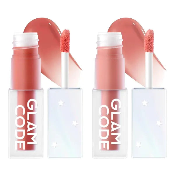 Glam Code Liquid Blush Makeup for Cheeks (2 pack) - Hydrating Creamy Blush & Blendable Formula, Skincare-Infused, Lightweight for Sensitive Skin, Dewy Finish, Vegan & Cruelty-free