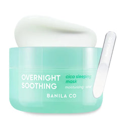 BANILA CO Overnight Soothing Cica Sleeping Mask Cica  Centella Asiatica Water for Calming Skin Panthenol for Intense Hydration Korean Facial Skincare Non Comedogenic