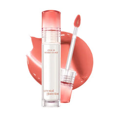 CLIO PROFESSIONAL Crystal Glam Tint, Glossy Lip Tint with Glass-Like Shine, Lightweight Buildable Lip Stain, Long-Lasting Color, Non-Sticky, Rose Extract, Korean Lip Tint
