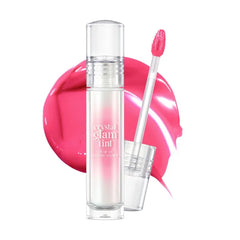 CLIO PROFESSIONAL Crystal Glam Tint, Glossy Lip Tint with Glass-Like Shine, Lightweight Buildable Lip Stain, Long-Lasting Color, Non-Sticky, Rose Extract, Korean Lip Tint