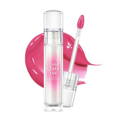 CLIO PROFESSIONAL Crystal Glam Tint, Glossy Lip Tint with Glass-Like Shine, Lightweight Buildable Lip Stain, Long-Lasting Color, Non-Sticky, Rose Extract, Korean Lip Tint
