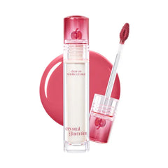 CLIO PROFESSIONAL Crystal Glam Tint, Glossy Lip Tint with Glass-Like Shine, Lightweight Buildable Lip Stain, Long-Lasting Color, Non-Sticky, Rose Extract, Korean Lip Tint