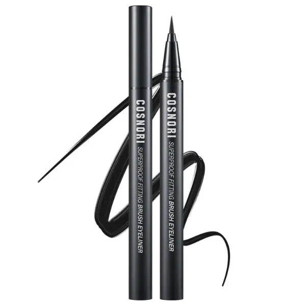 COSNORI Super proof Brush Eyeliner - 24h Pen Eyeliner – Super Slim Lasting Liquid Eye Liner - Smudge, Budge Resistant Wear – Allergen Free - 0.02 fl.oz