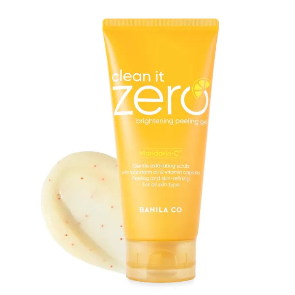 BANILA CO Clean it Zero Brightening Peeling Gel Exfoliating Gentle Exfoliating Scrub with Mandarin Orange Extract, Korean Skincare for Smooth & Radiant Skin Net Content 120ml