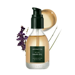 AROMATICA Ritual Hair Oil – Silicone-Free Nourishing Serum for Shine, Frizz Control & Split Ends (1.6 fl oz)