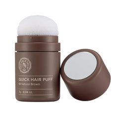 THE FACE SHOP Quick Hair Puff - Hairline Powder Conceals Thinning Areas, Hair Toppers and Fibers for Women & Men, Gray Coverage and Hair Loss