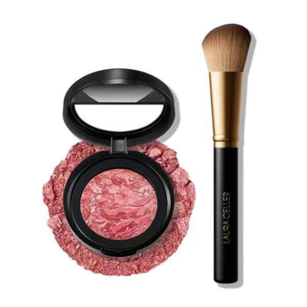 LAURA GELLER NEW YORK Baked Blush-n-Brighten Marbleized Blush + Angled Brush