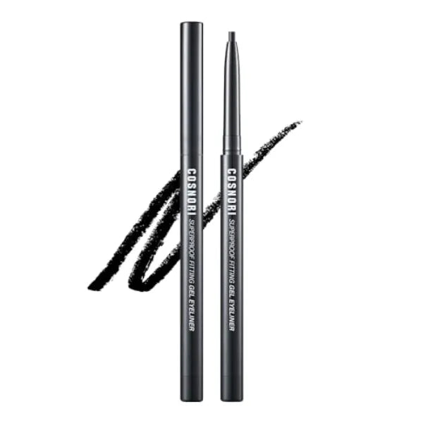 COSNORI Super Proof Fitting Gel Eyeliner - Smudge-Proof, Longwear Eyeliner Pencil, Soft Drawing 2mm Ultra-Slim Pencil