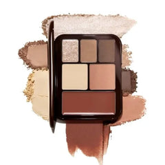 Joocyee 6 Color Multi-Use Face Palette, 5 in 1 Makeup Kit with Eyeshadow Blush Contour Highlighter Lip Color, Travel-Friendly Lookbook Design for Seamless Daily Glow