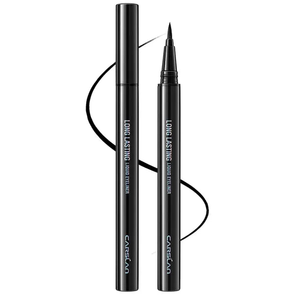 CARSLAN Liquid Eyeliner, Black Eyeliner Liquid Liner, 12H Longlasting Eyeliners, Waterproof & Smudgeproof High Pigmented Eyeliners for Eye Makeup