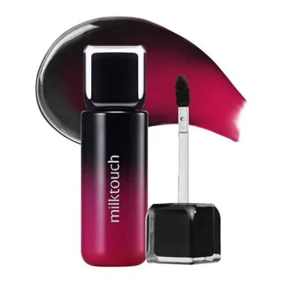 MILKTOUCH Black Peel Off Lip Tattoo Long Lasting Matte Lip, Waterproof & Transfer Proof, Highly Pigmented, Stay On All Day Lip Tint Stain