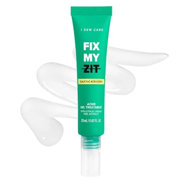 I DEW CARE Acne Gel Treatment with 0.55% Salicylic Acid, Spot Treatment, Blemishes & Zits, Pimple Control, Clears Breakouts, for Sensitive Skin, Soothing, 0.67 FL Oz