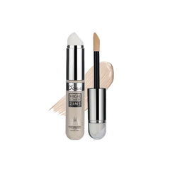 O'CHEAL High Cover Double Ended Sponge Liquid Foundation Contour Stick Waterproof Long-wear Lightweight Brighten Stick Concealer Beauty Makeup