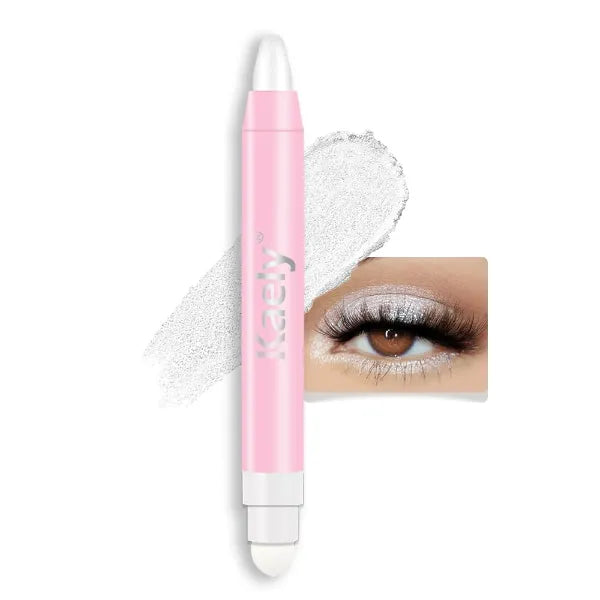 Kaely 2 in 1 Cream Eye Shadow Brightener Sticks for Eyes, Pencil Eyeshadow Applicator Stick Waterproof Pigmented, Eye Shadow Palette Highlighter Makeup