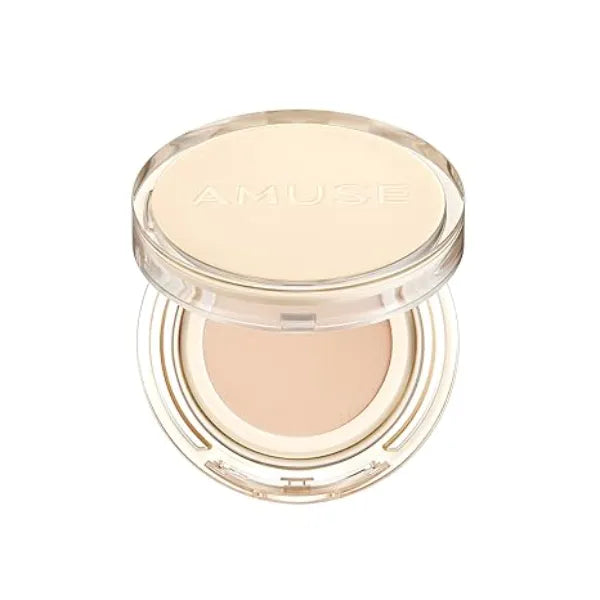 Amuse SEOUL Dew Jelly Vegan Cushion Foundation, Full Coverage, Dewy Glow Finish, Lightweight, Long Lasting, Firming Texture, All Skin Types, Korean Makeup