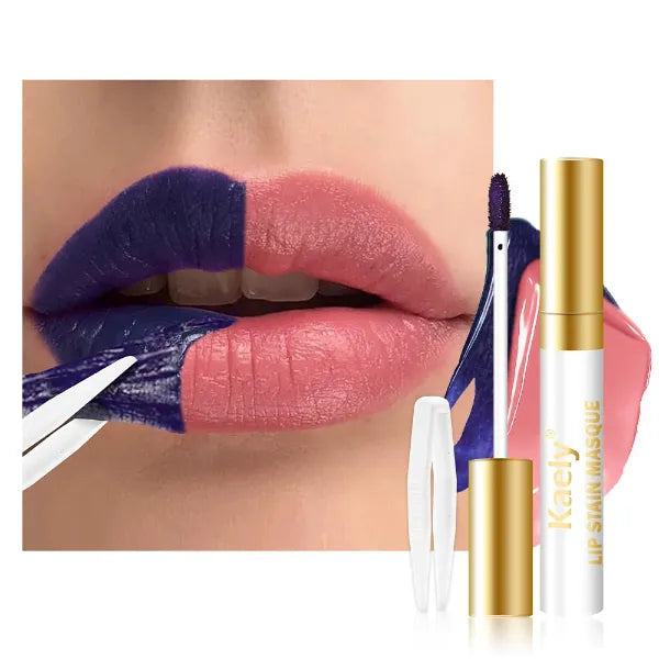 Kaely Lip Stain Peel Off Masque, Long Lasting Waterproof Smudge Proof Lip Tint, Non-Transfer Semi Permanent Lipliner Tattoo with Tweezer, Matte Finish, Vegan & Cruelty-Free