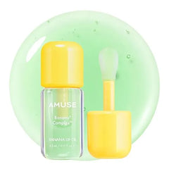 Amuse SEOUL Banana Lip Oil , Moisturizing Lip Oil Stain, Banana Scent, Hydrating Nourishing Crystal Clear Lip Stain, Lightweight Non Sticky Glossy Finish, Korean Beauty Makeup