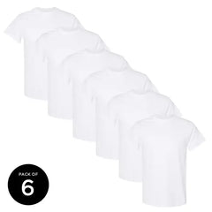 Men Gildan Shirts White Color - Single TShirt OR Pack of 6 OR Pack of 12