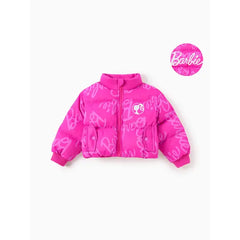 Patpat Barbie Toddler/Kid 1pc Logo Pattern Long-sleeve Jacket Coat pink