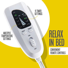 Medical King Large Electric Heating Pad - 12" x 24" for Back Pain & Cramps Relief