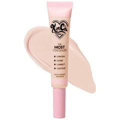 KimChiChic Beauty The Most Concealer Full Coverage Water Resistant Multi Use Concealer Conceal, Correct, Contour & Highlight Matte Satin Hybrid Finish Brush Applicator