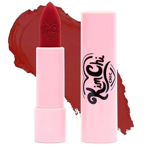 KimChiChic Beauty Marshmallow Butter Lippie, Soft Creamy Lipstick with Castor Oil & Vitamin E, High Pigment Bold Lip Color, Lip Stick