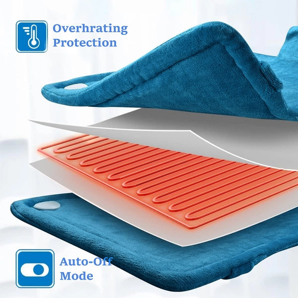 kibhous Heating Pad for Back, Neck, and Shoulders – 24" x 33" Heating Vest with 6 Adjustable Heat Levels, Fast Heating, & Auto Shut-Off