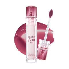 CLIO PROFESSIONAL Crystal Glam Tint, Glossy Lip Tint with Glass-Like Shine, Lightweight Buildable Lip Stain, Long-Lasting Color, Non-Sticky, Rose Extract, Korean Lip Tint