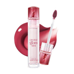 CLIO PROFESSIONAL Crystal Glam Tint, Glossy Lip Tint with Glass-Like Shine, Lightweight Buildable Lip Stain, Long-Lasting Color, Non-Sticky, Rose Extract, Korean Lip Tint