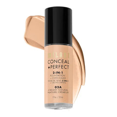 Milani Conceal + Perfect 2-in-1 Foundation + Concealer Liquid Foundation - Cover Under-Eye Circles, Blemishes & Skin Discoloration for a Flawless Complexion - 30ml