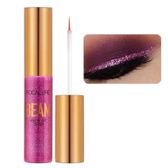 FOCALLURE Beam Eyeliner, Metallic Glitter Shimmer Eye Liner, Waterproof Liquid Eyeliner Pencil, Quick Drying, Sparkling Eye Makeup for Costume & Party