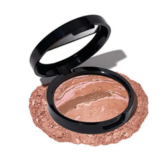 LAURA GELLER NEW YORK Baked Blush-n-Bronze Marbleized 2-in-1 Sculpting Bronzer Blush - Contour Face with a Radiant Flush