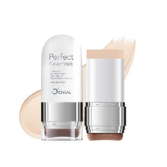O'CHEAL Concealer Foundation Stick, 2 in 1 Long-Lasting Stick Foundation Concealer with Brush, Full Coverage for Dark Circles & Blemishes Face Contour