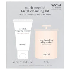 NOONI Marshmallow Whip Foam Maker & Facial Cleansing Kit – Gentle Deep Cleanser with Rich Bubble Foam for All Skin Types