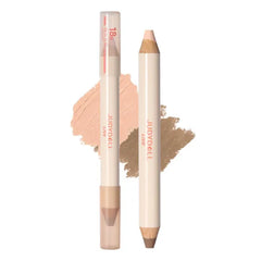 JUDYDOLL Quick-Fix Contour Duo, 2-in-1 Cream Contour Stick with Highlighter,18H Waterproof & Sweat-Proof, Lightweight Non-Sticky Formula, For Sculpting & Defining