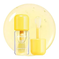 Amuse SEOUL Banana Lip Oil , Moisturizing Lip Oil Stain, Banana Scent, Hydrating Nourishing Crystal Clear Lip Stain, Lightweight Non Sticky Glossy Finish, Korean Beauty Makeup